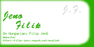 jeno filip business card